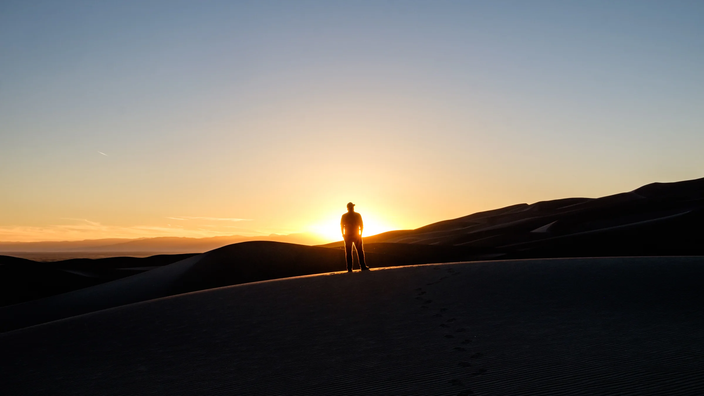 Catching the sunset atop the Great Sand Dunes.