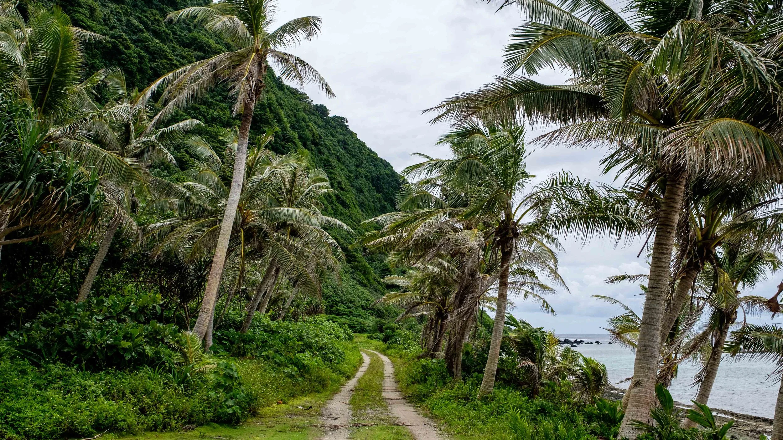 On the road in the island of Ofu.