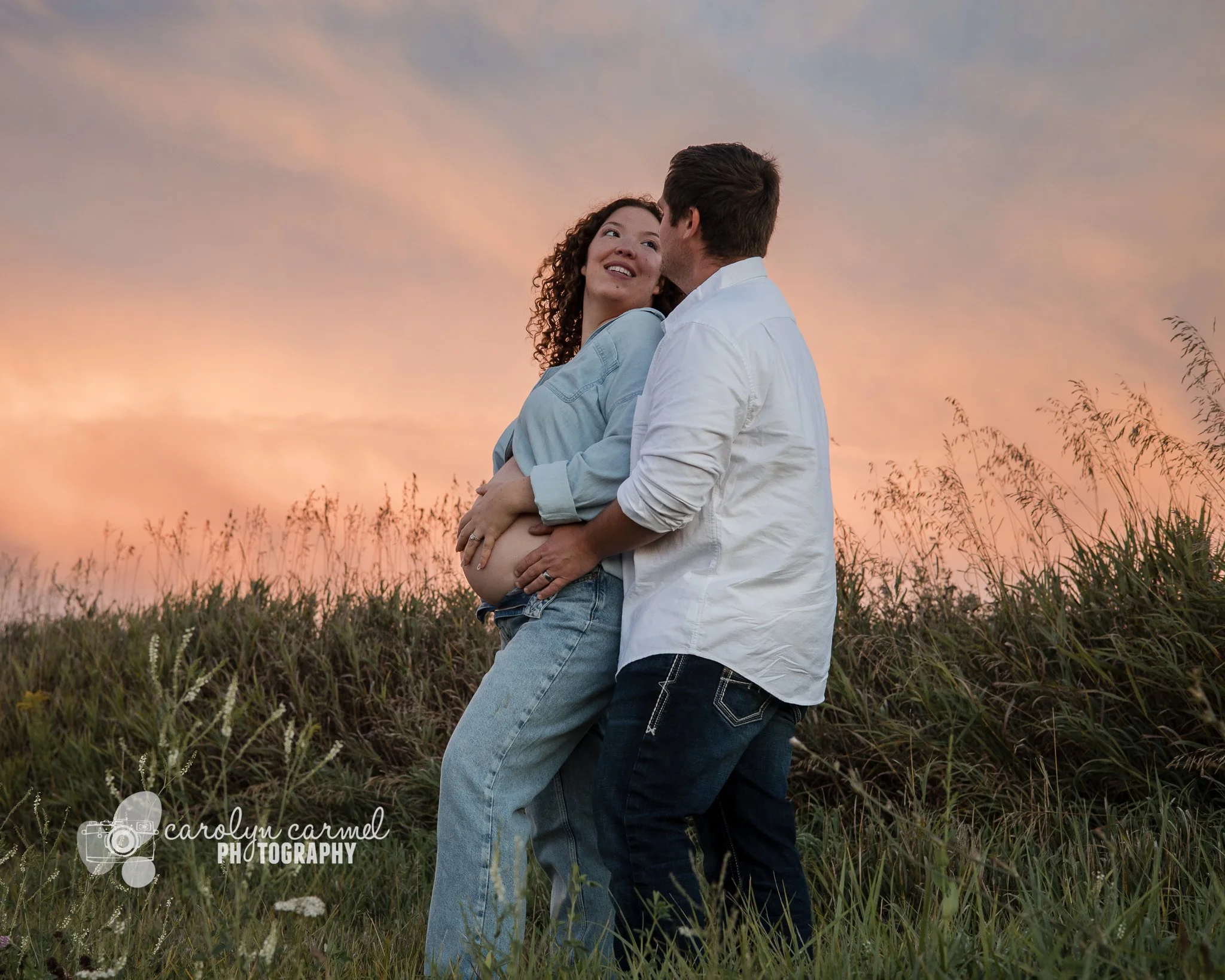 The W Family | A Rainy Golden Hour Maternity Session in Montague, Michigan