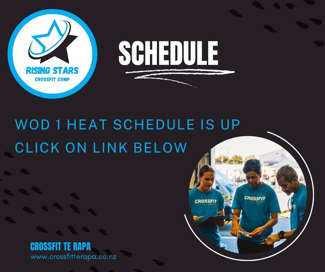 Check out the first WoD Heat Schedule here:
https://competitioncorner.net/events/7658/schedule

*Remaining WoD Heat Schedule will be completed today

 #grateful #lessgooo #grassroots #2022no2 #fullstandardsoncompcorner #risingstars2022 #crossfitterap
