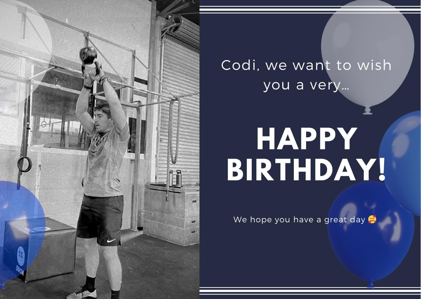 🥳 Happy Birthday Coach Codi 🥳

We hope you have an amazing day doing  all the things you love!!

We are incredibly grateful to have you on the team, thank you for everything you do for us 🥰
Codi Singer