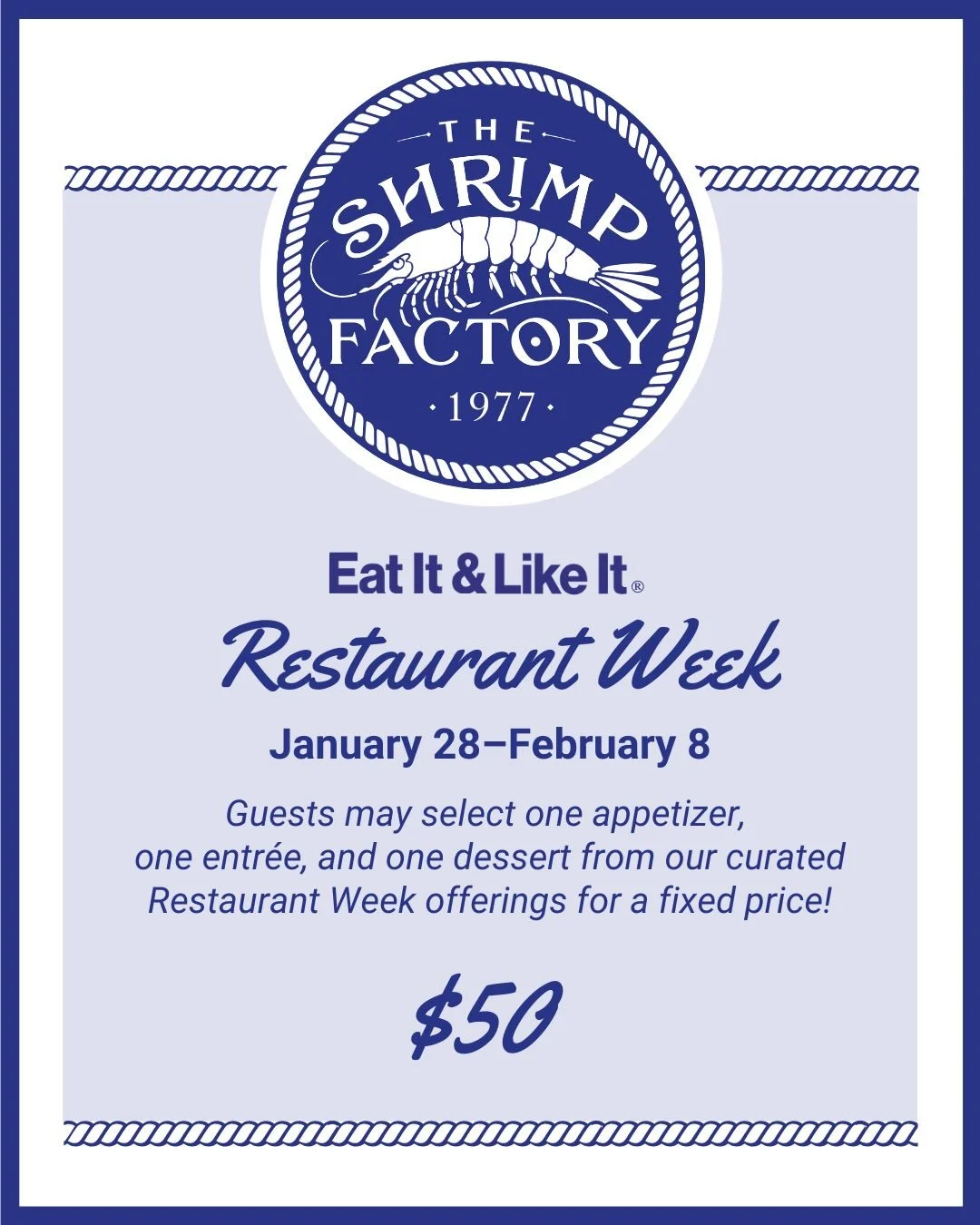 Eat It &amp; Like It Restaurant Week:  Shrimp Factory