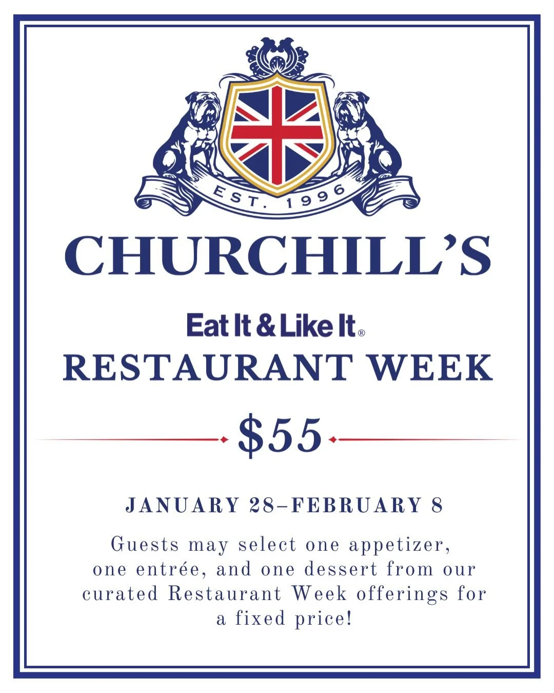 Eat It &amp; Like It Restaurant Week at Churchill's