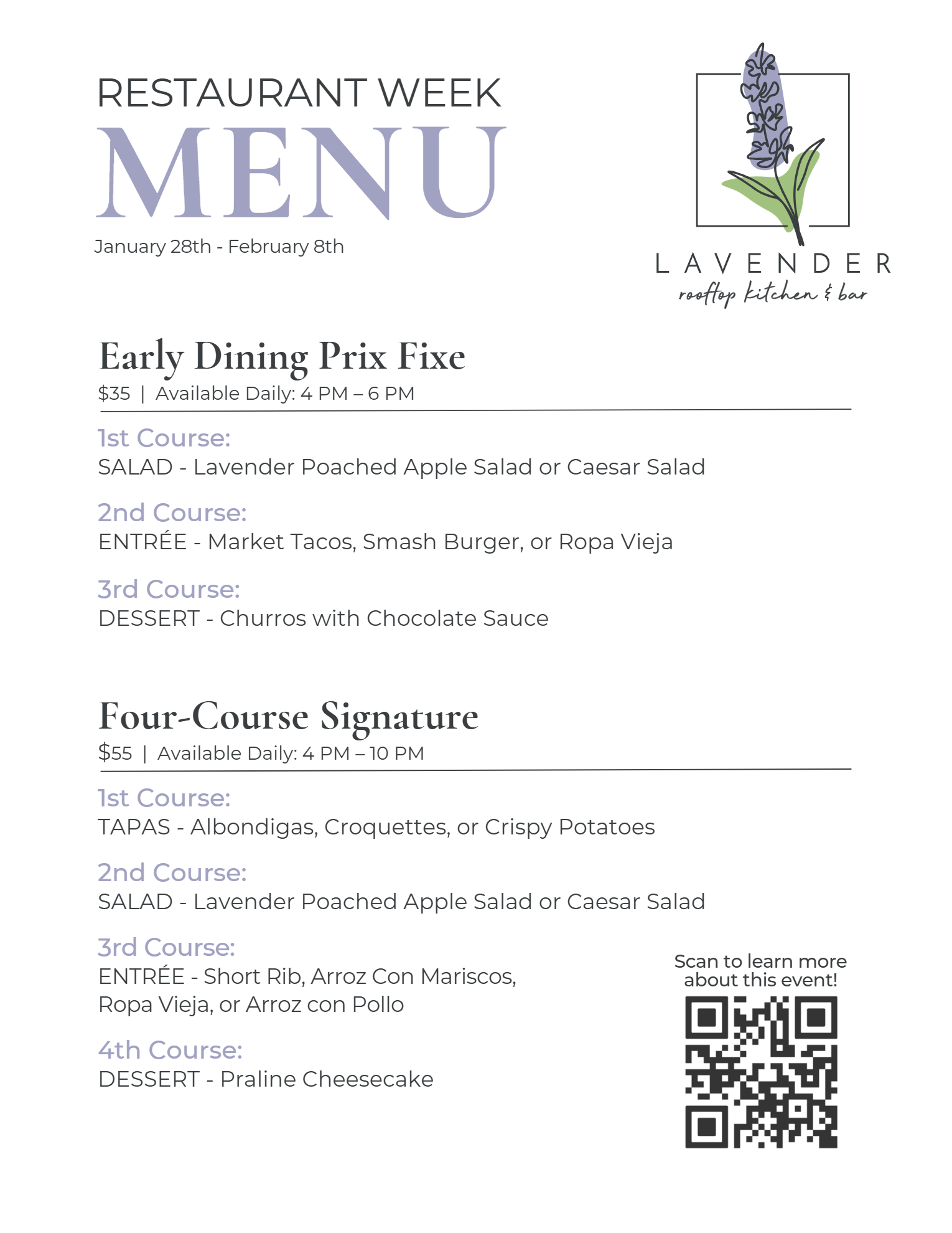 Eat It &amp; Like It Restaurant Week:  Lavender Rooftop Kitchen &amp; Bar