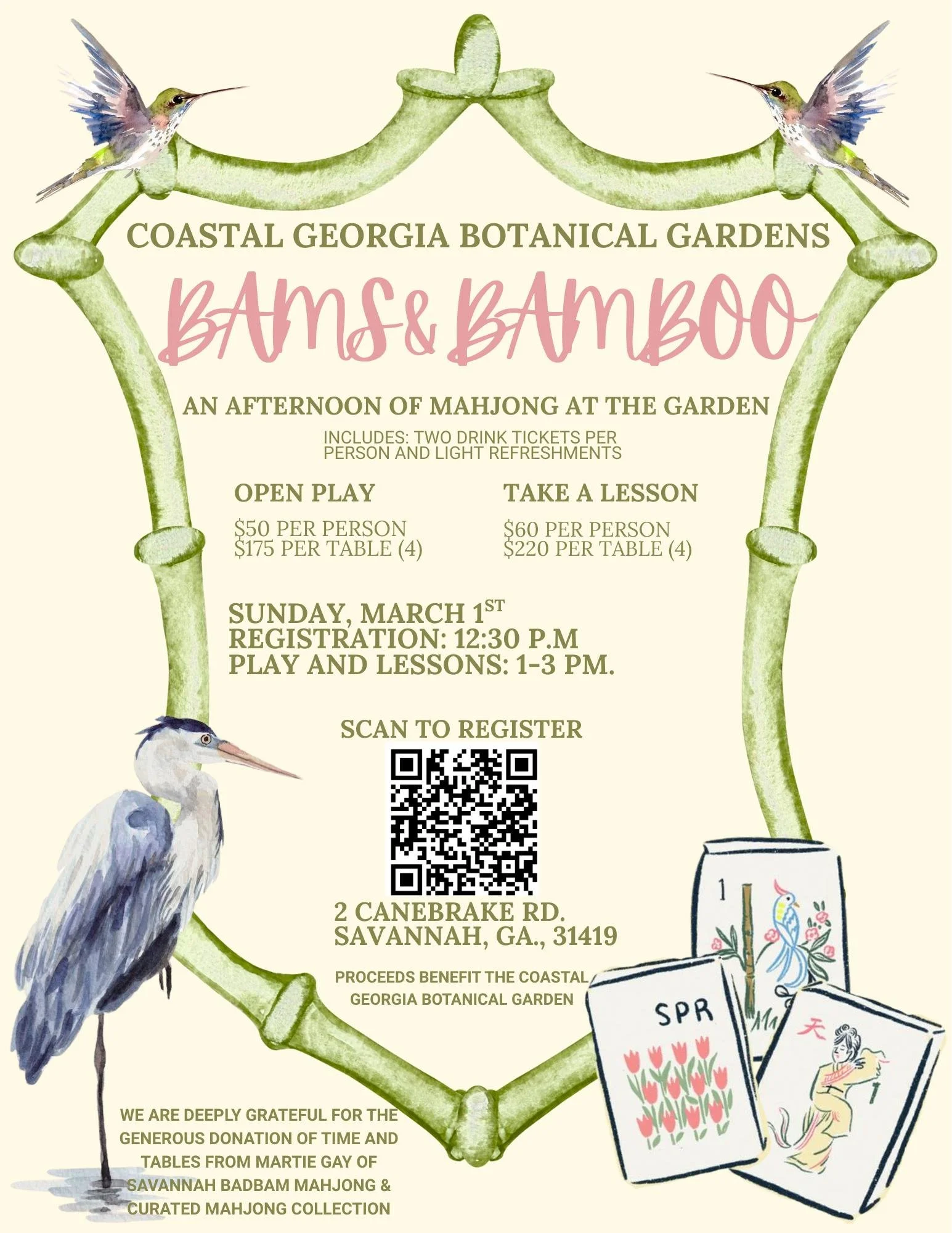 Bams &amp; Bamboo:  An Afternoon of Mahjong at the Garden