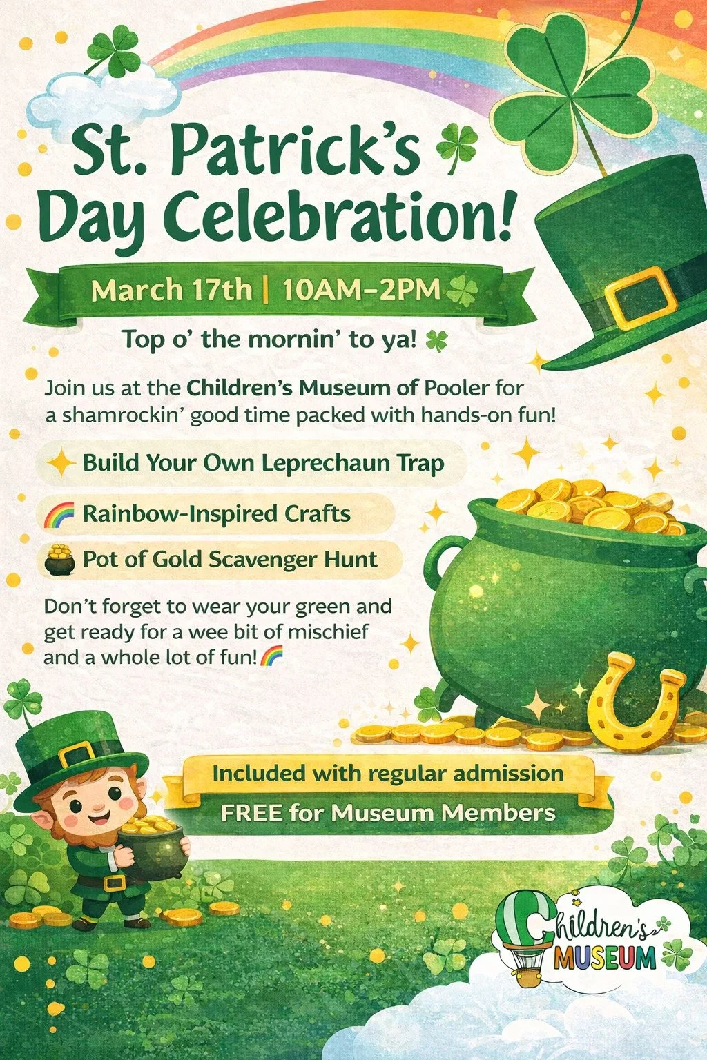 St. Patrick's Day at Children's Museum of Pooler