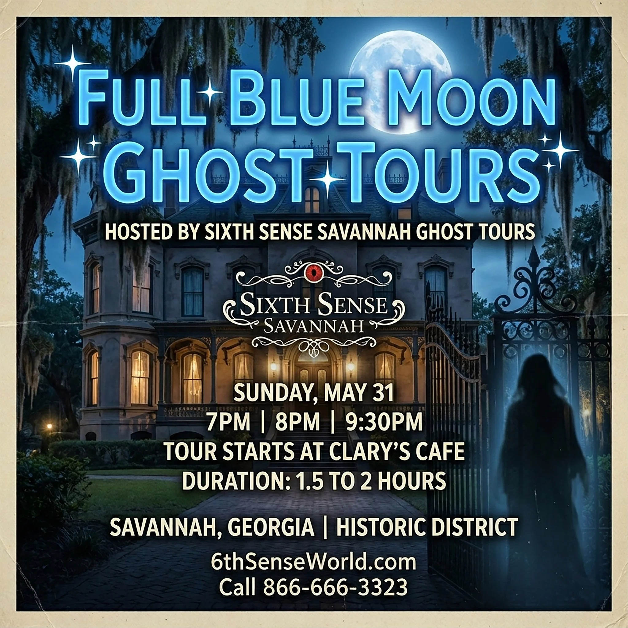 Full Blue Moon Ghost Tours