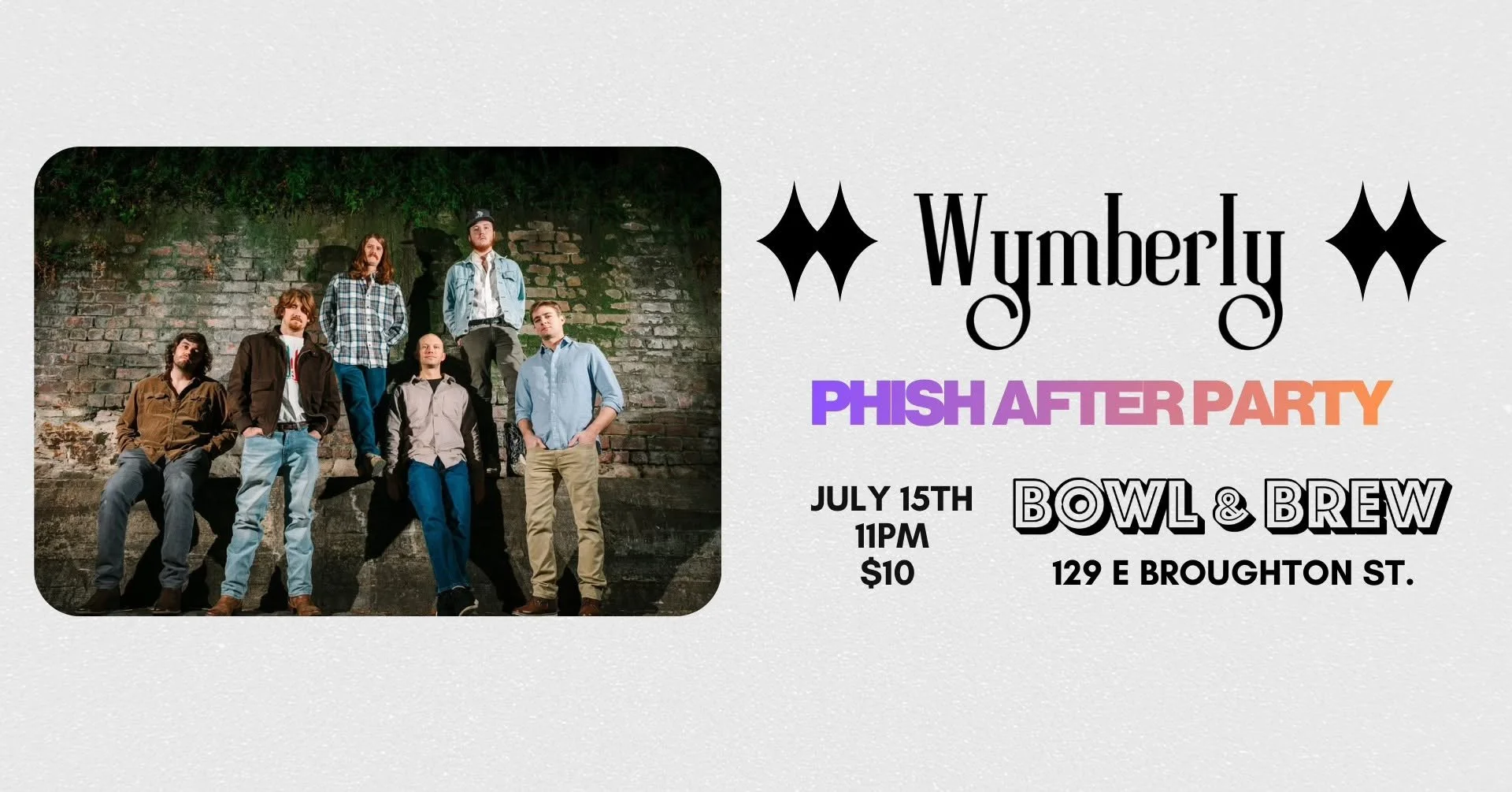Phish After Party:  Wymberly at Broughton Street Bowl and Brew