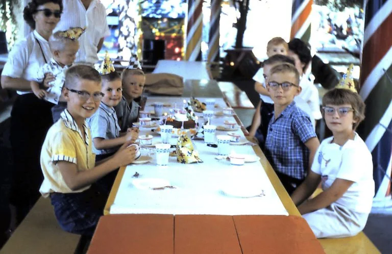“My cousin, Paul, sister Deb and I had July birthdays, so my family drove to Denver, Colorado, and celebrated at Elitch Gardens. I was 6 here, in 1962,” says William Snesrud. COURTESY WILLIAM SNESRUD/REMINISCE