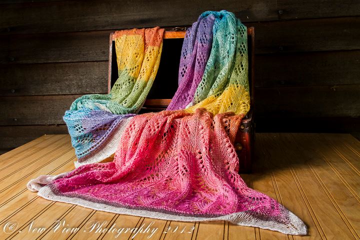 Lily of the Valley Rainbow Shawl