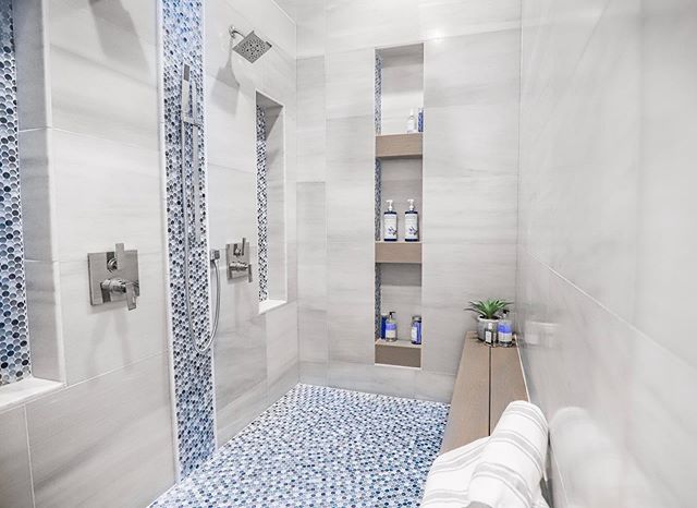 Master bathroom shower we just finished in a custom home in Verrado!