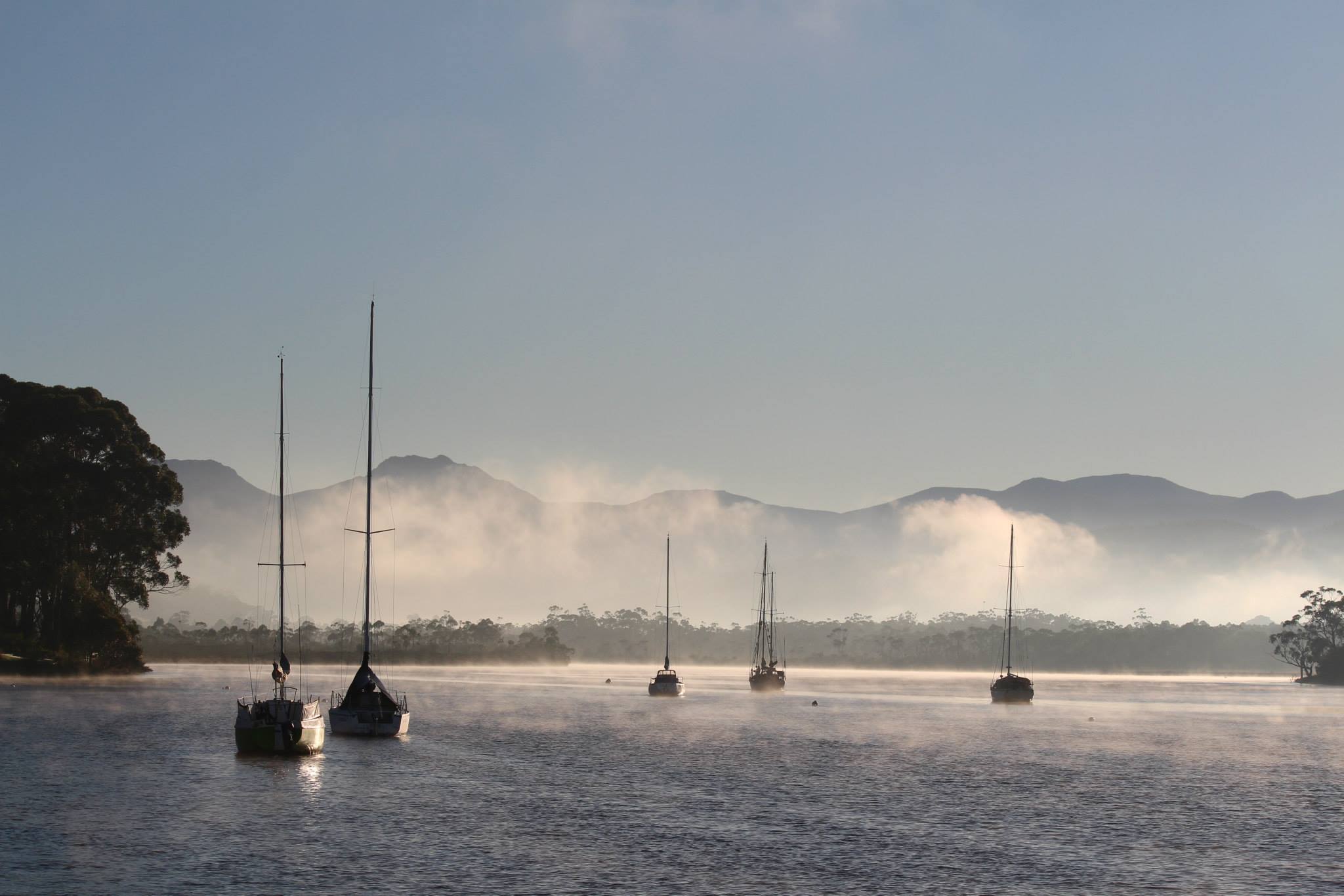 Franklin, looking back towards Mt Wellington
