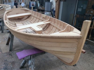 The rowing/sailing version of the 'Percy' dinghy, designed by Adrian Dean.