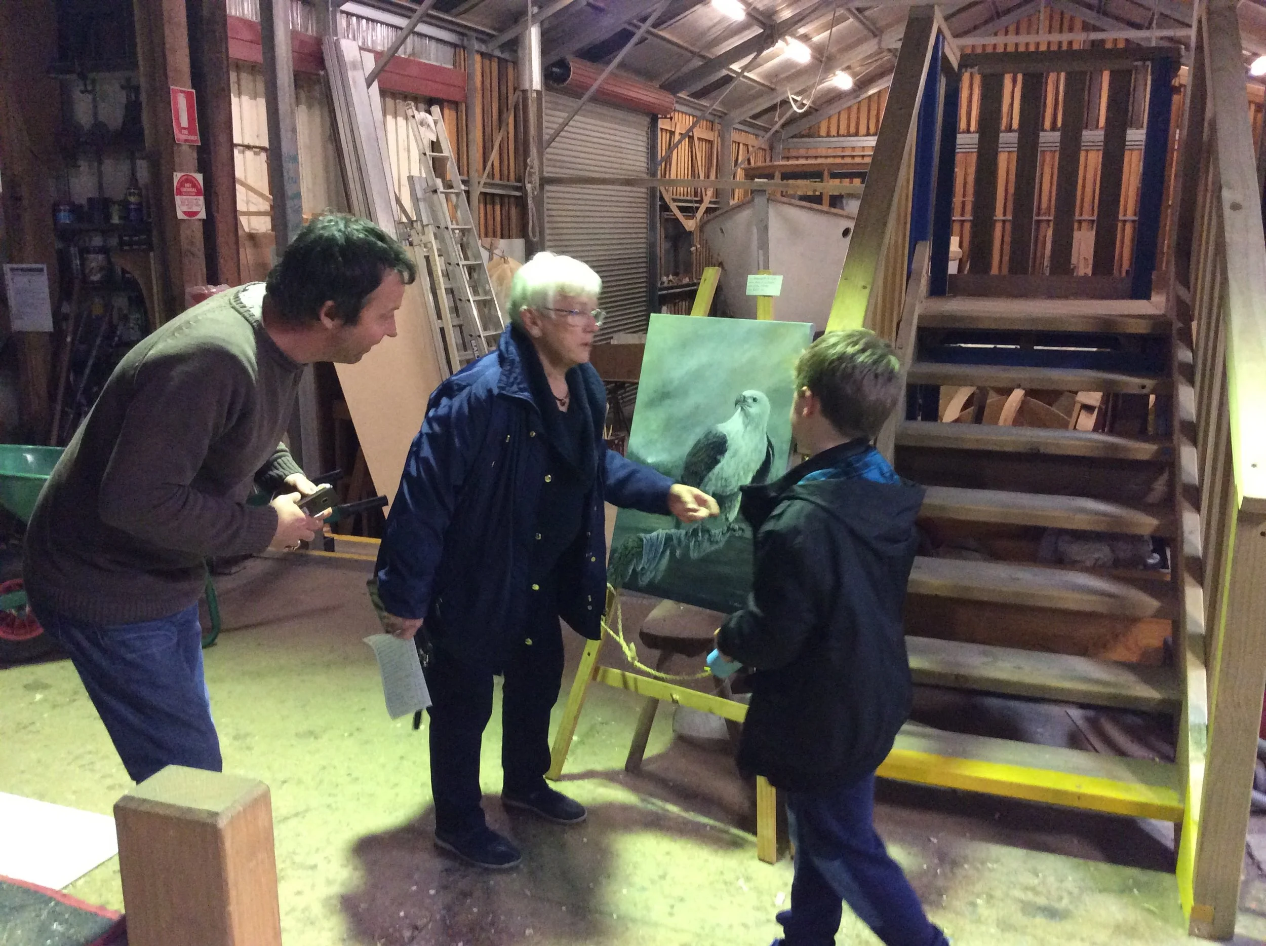 Jono and Joseph Vey-Cox with Judy Krynen