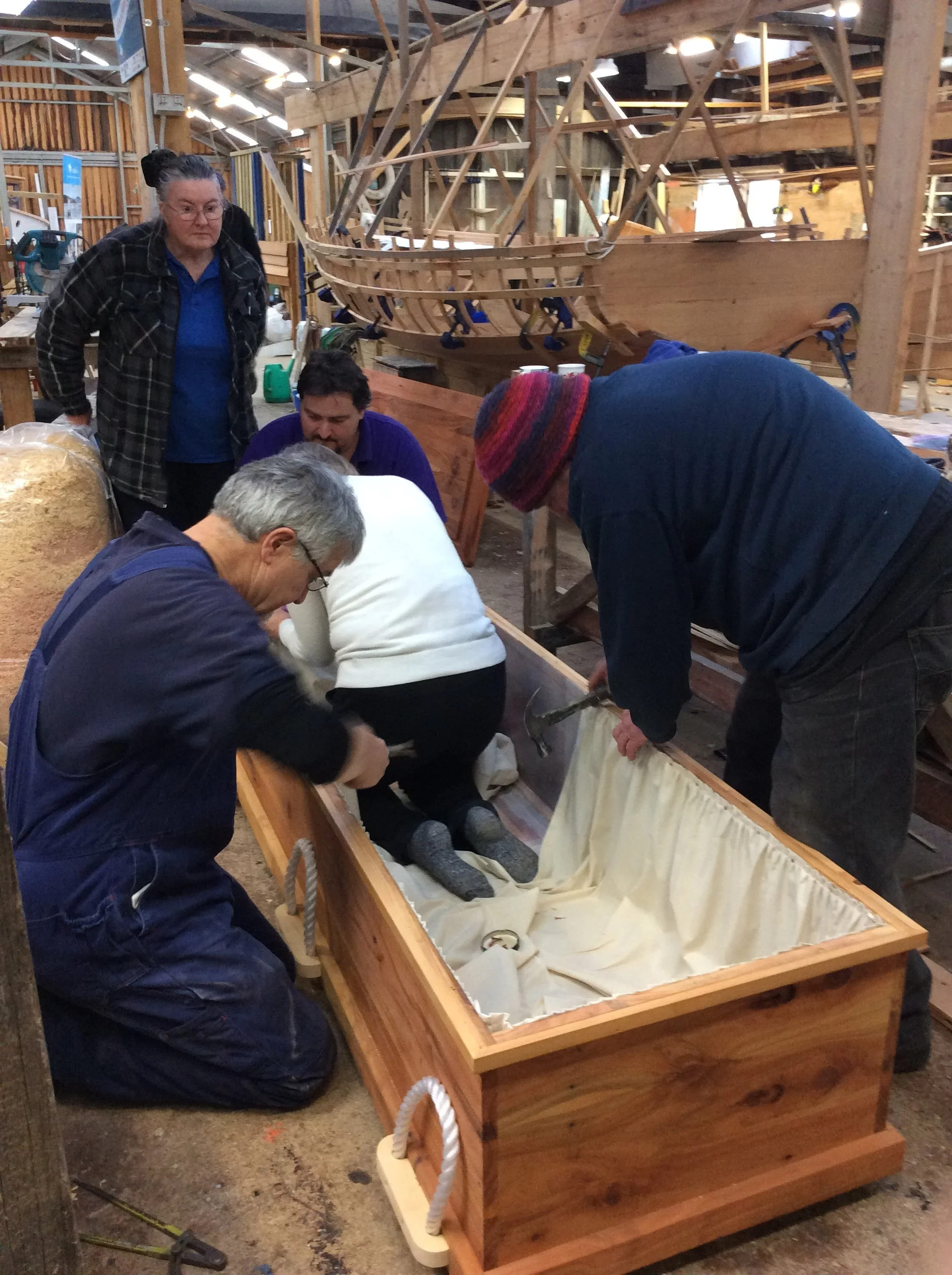 Making Greg's coffin