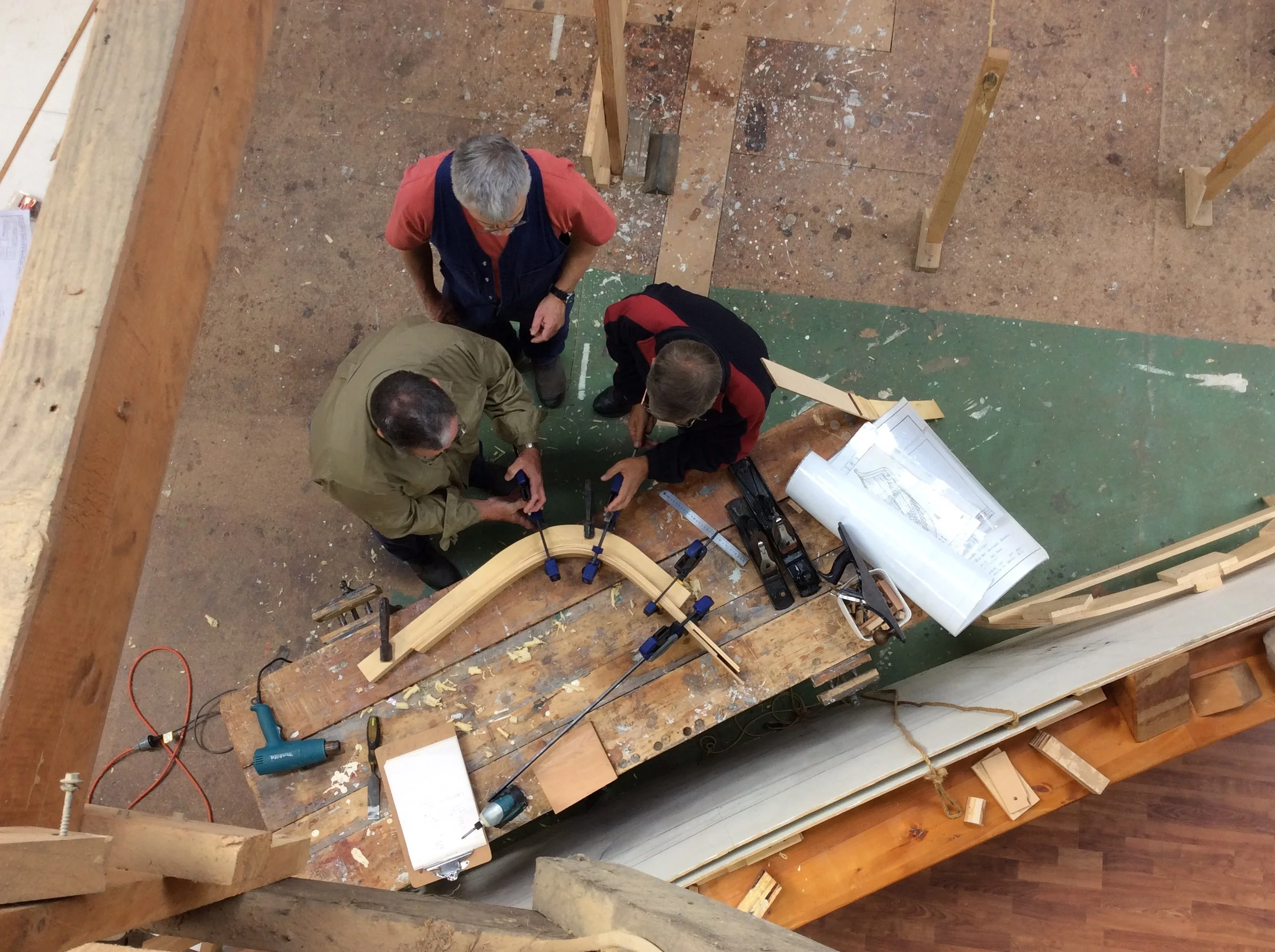 Laminating a stem for a 'Percy' clinker dinghy
