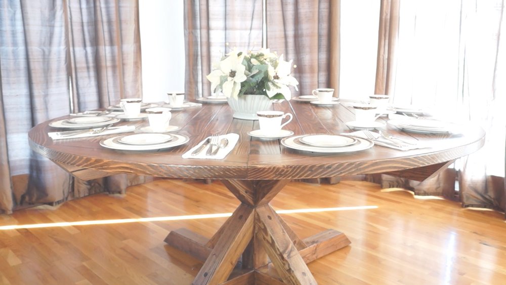 Diy Round Farmhouse Dining Table, Easy Diy Round Dining Table