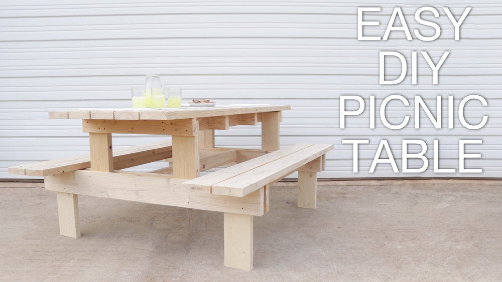 Diy Modern Picnic Table Builds, How Long To Cut Picnic Table Legs