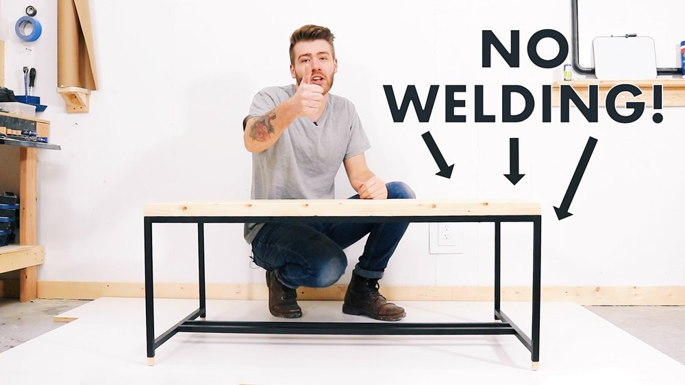 No Weld Coffee Table Modern Builds, How To Make A Coffee Table Base
