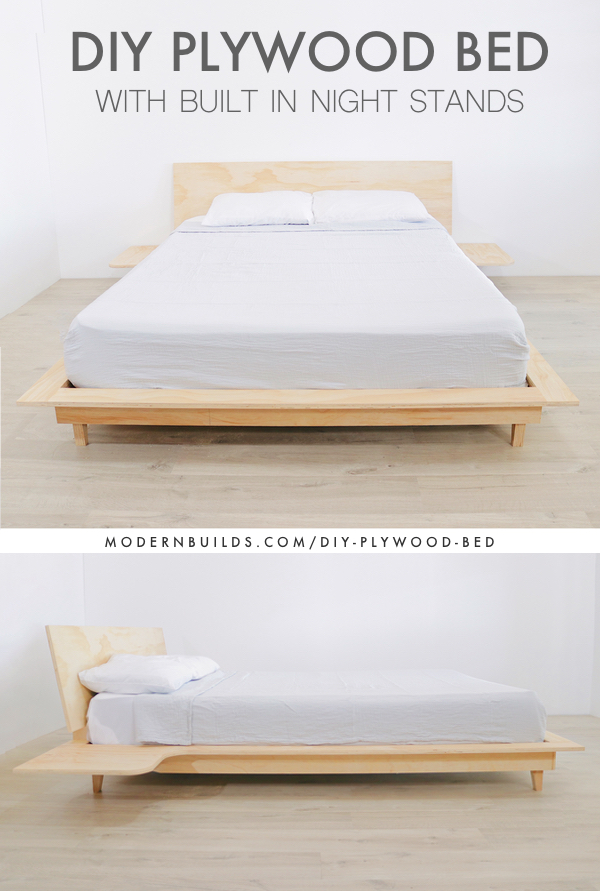 Diy Plywood Bed Modern Builds, How To Make A Diy Modern Platform Bed