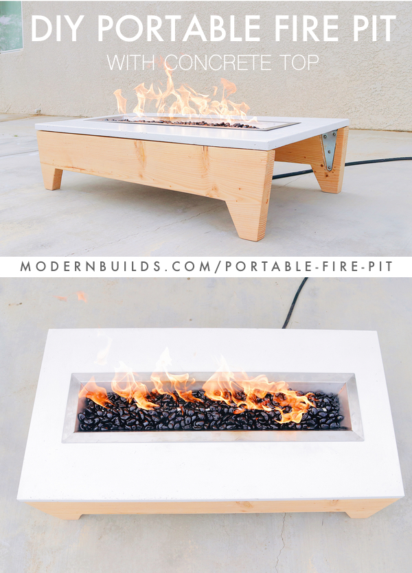 Portable Firepit Modern Builds, Fire Pit On Concrete Diy