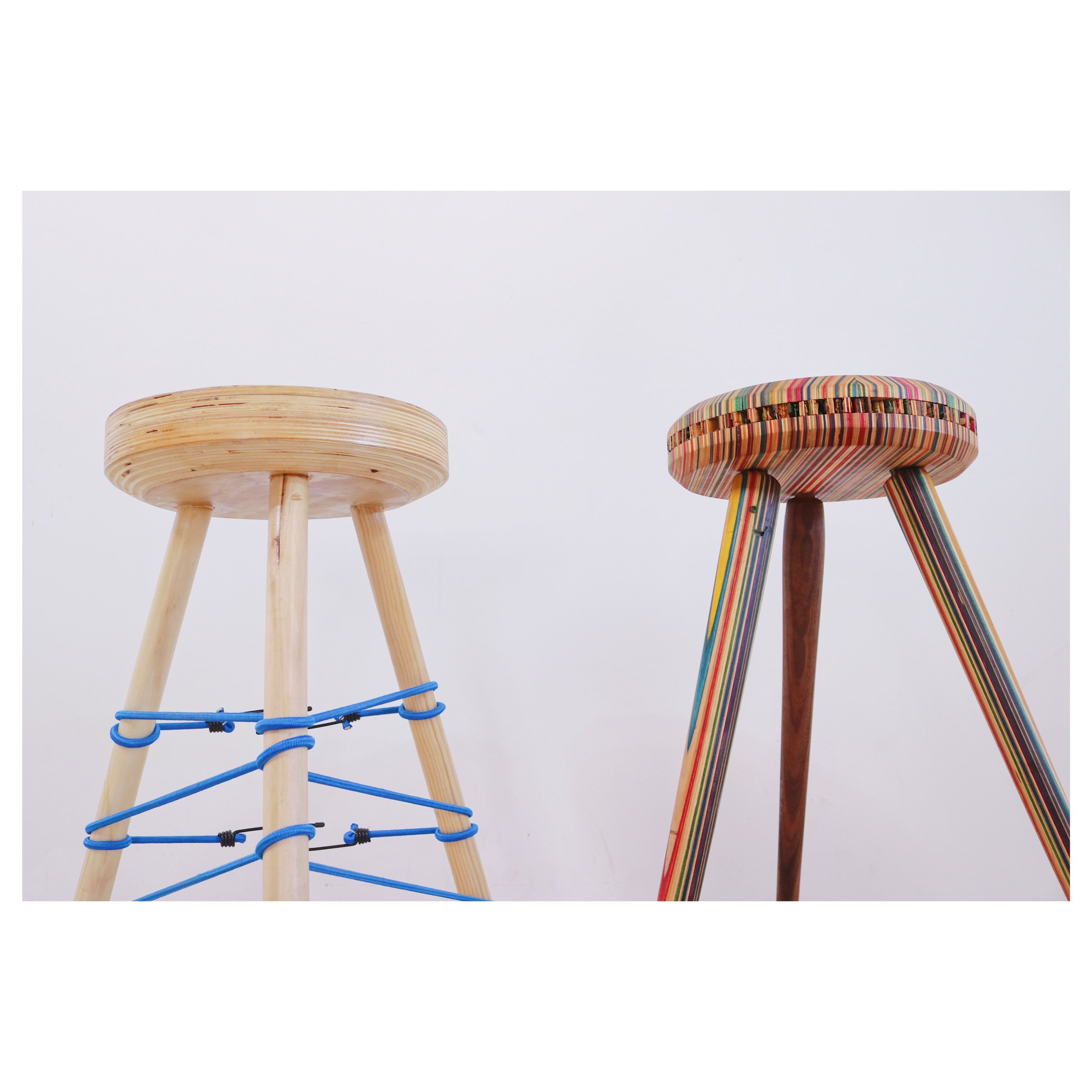  The Bungee Cord Stool. Designed by Mike Montgomery &amp; Ben Paik | Modern Builds 