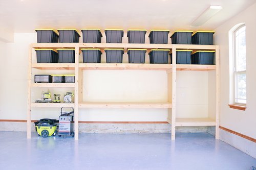 Diy Garage Shelves Modern Builds, Build Garage Wall Shelves