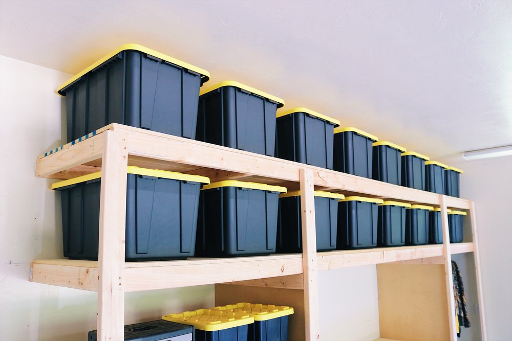 Diy Garage Shelves Modern Builds, Garage Storage Workbench Diy