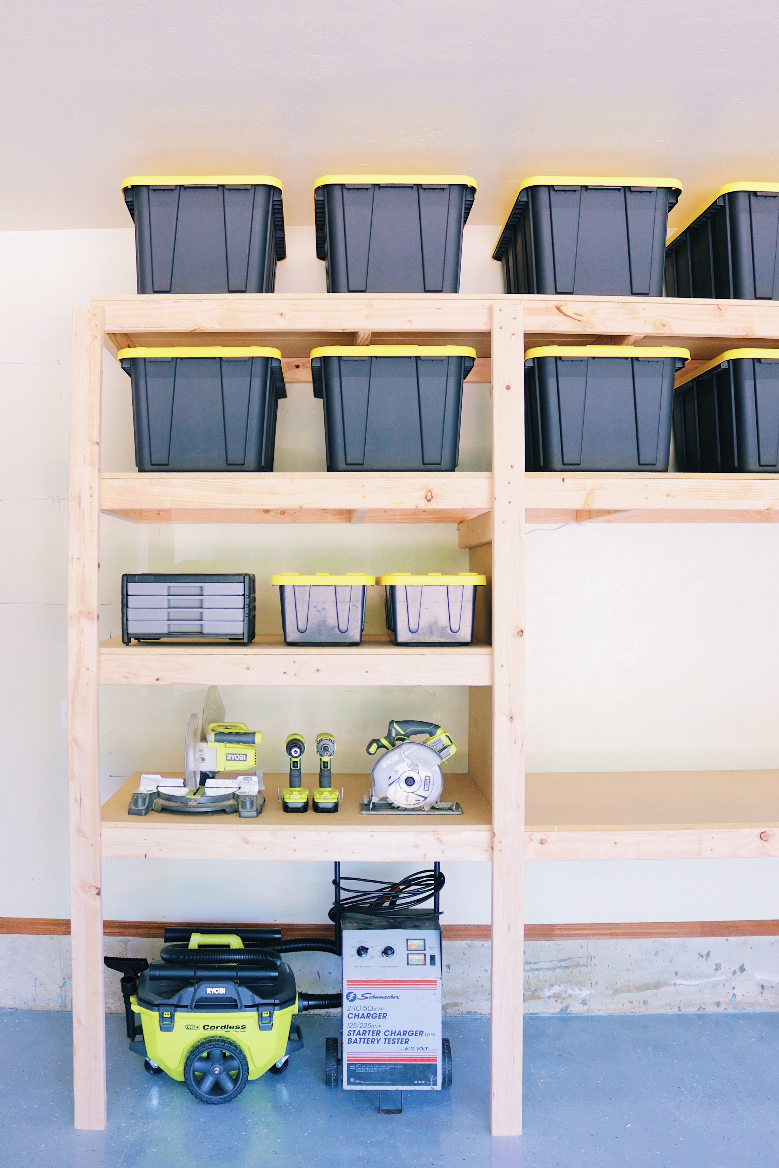 how to build garage shelves