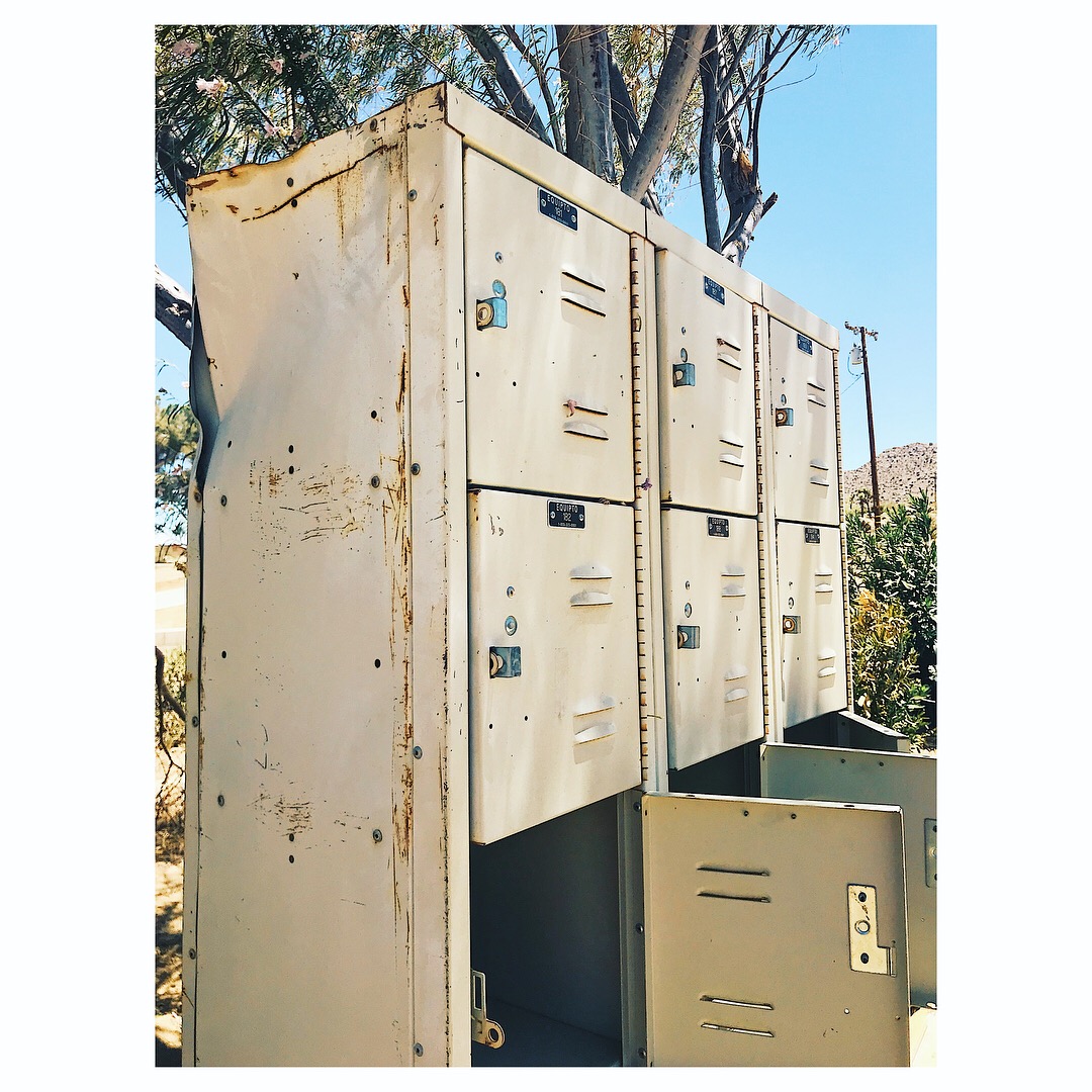  Vintage Locker Before Getting Turned Into a TV Lift Media Console.  