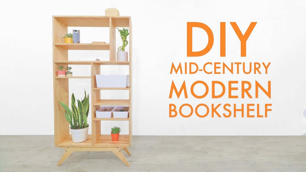 Diy Mid Century Modern Bookcase, Diy Easy Bookcase