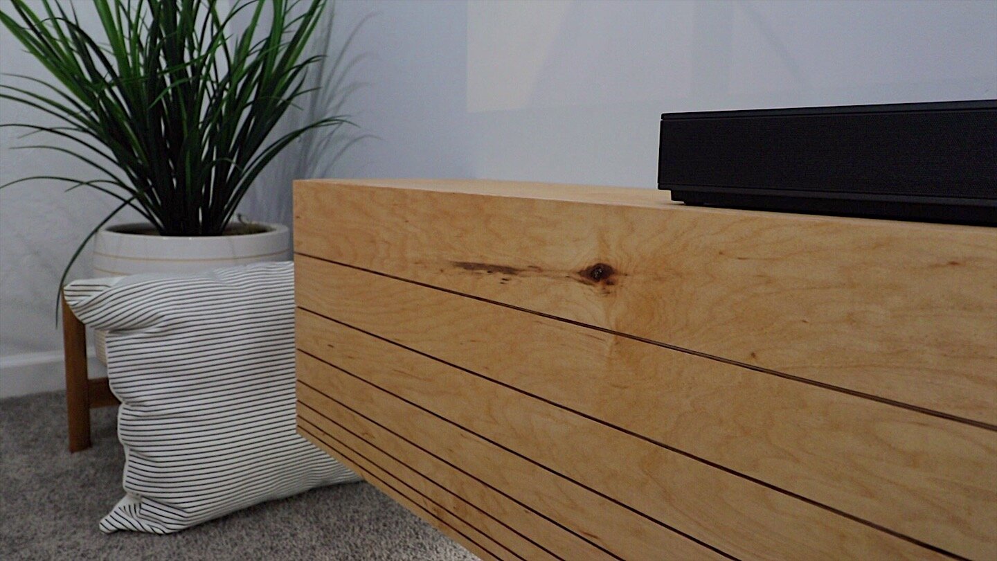 Floating Media Console by Mike Montgomery for Modern Builds