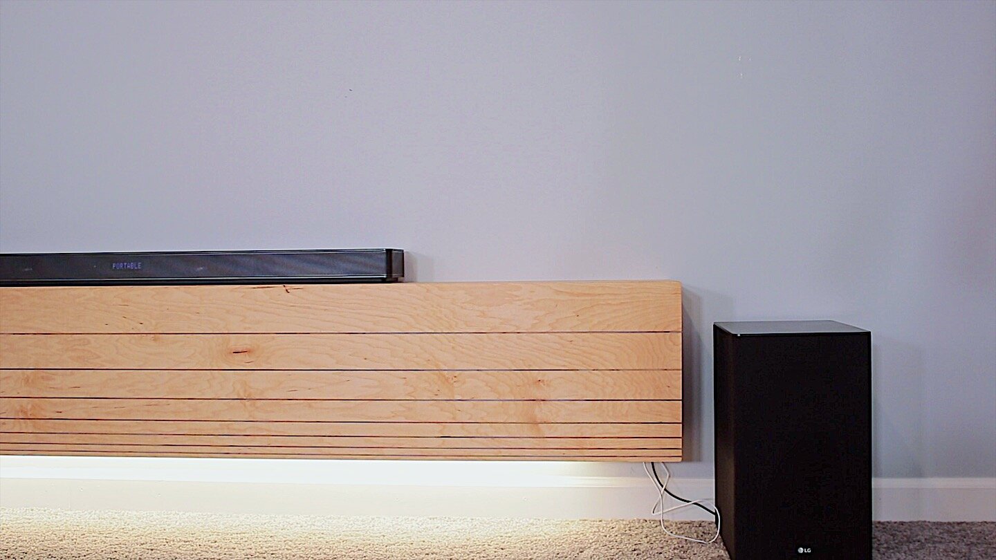 Floating Media Console by Mike Montgomery for Modern Builds