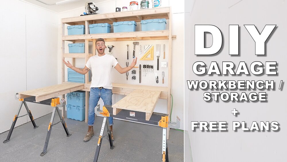 How to Build the Ultimate DIY Garage Workbench - FREE Plans