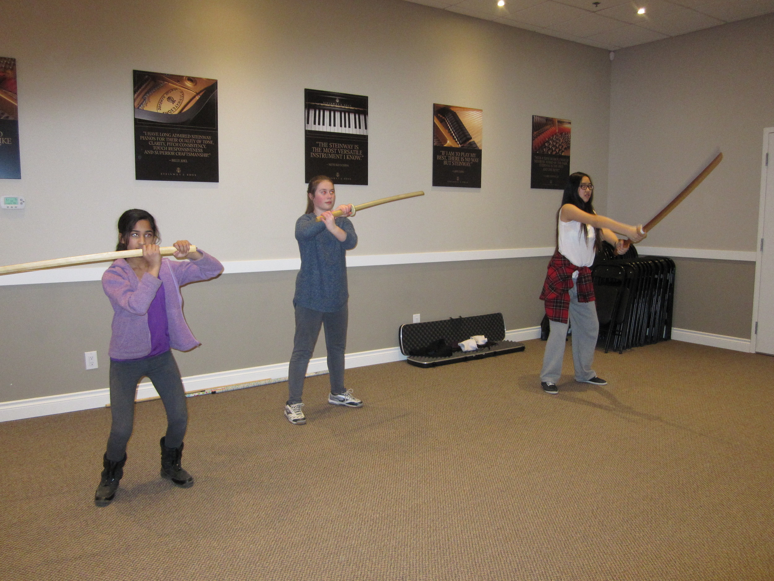 Sword Blocks in Music Class