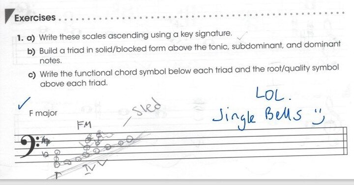 This student never fails to bring a smile to my face with her theory homework. #funwiththeory #doodlesofinstagram #doodles #musicteachersofinstagram #musicteacherlife #funtimesatpianolessons