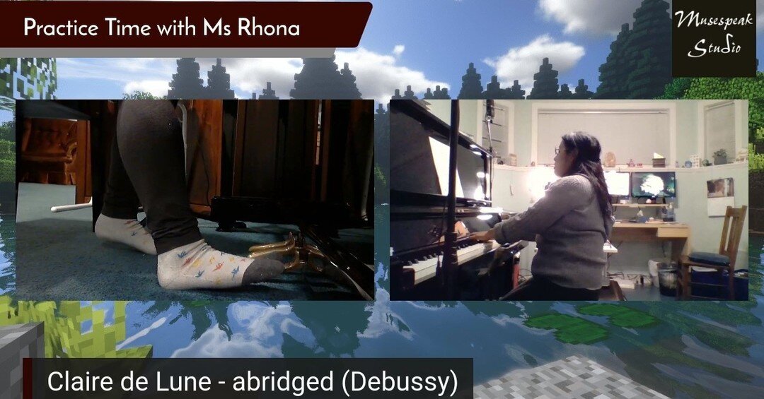 This week's Practice Time with Ms. Rhona sessions will be on Monday @ 9:30 PM, Wednesday at 9:15 PM and Friday at 5:00 PM MDT. Come hang out in my practice room and pick up some practice ideas. Link to the Studio's YouTube Channel is in the bio. #pra