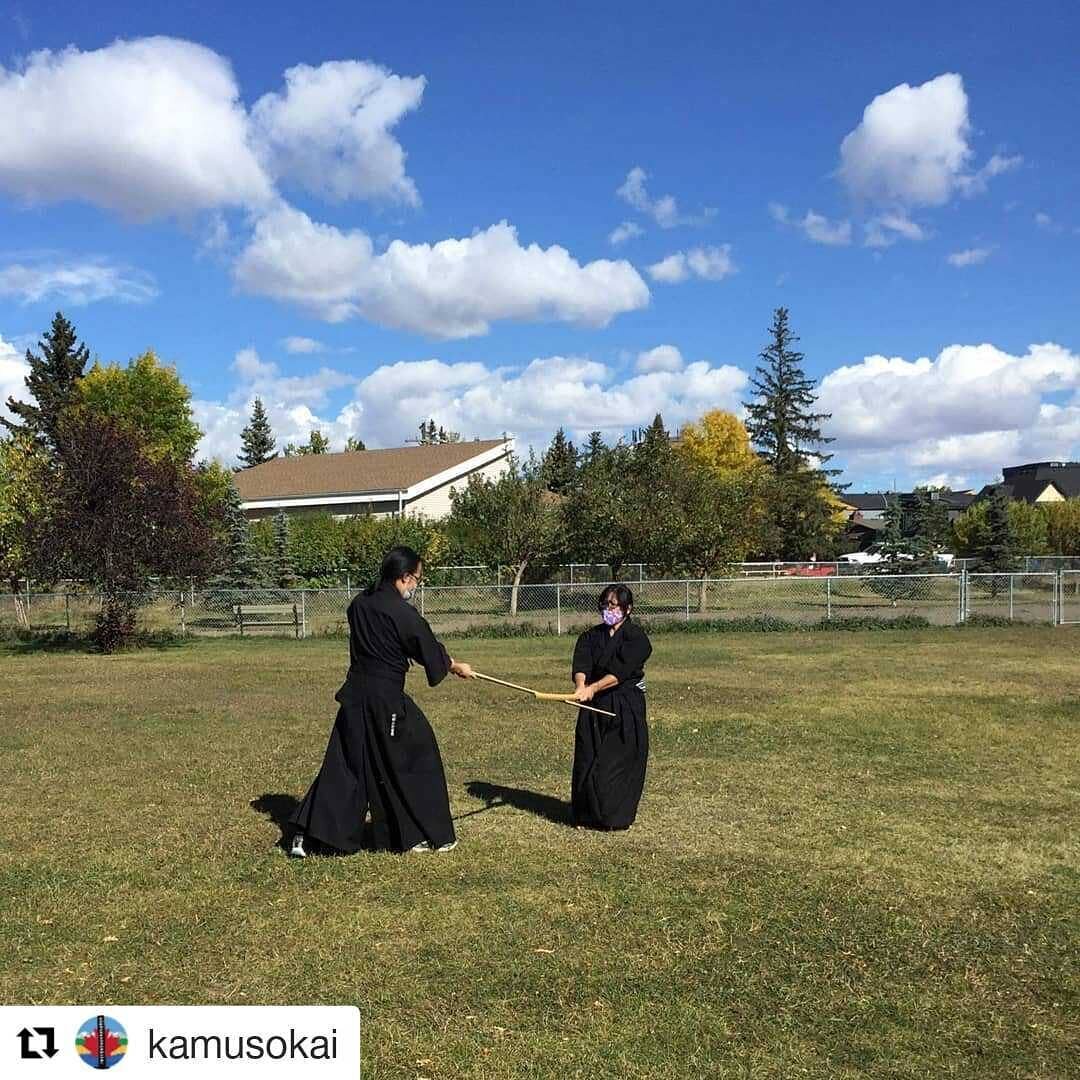 #Repost @kamusokai (@get_repost)

I think Allan was Uchidachi last time too. We better switch sides next time.
・・・
@budonotabi and Allan took full advantage of the weather to do partner work. On tap: Itto and Kodachi seiho. Photo by @victorvegaradio 