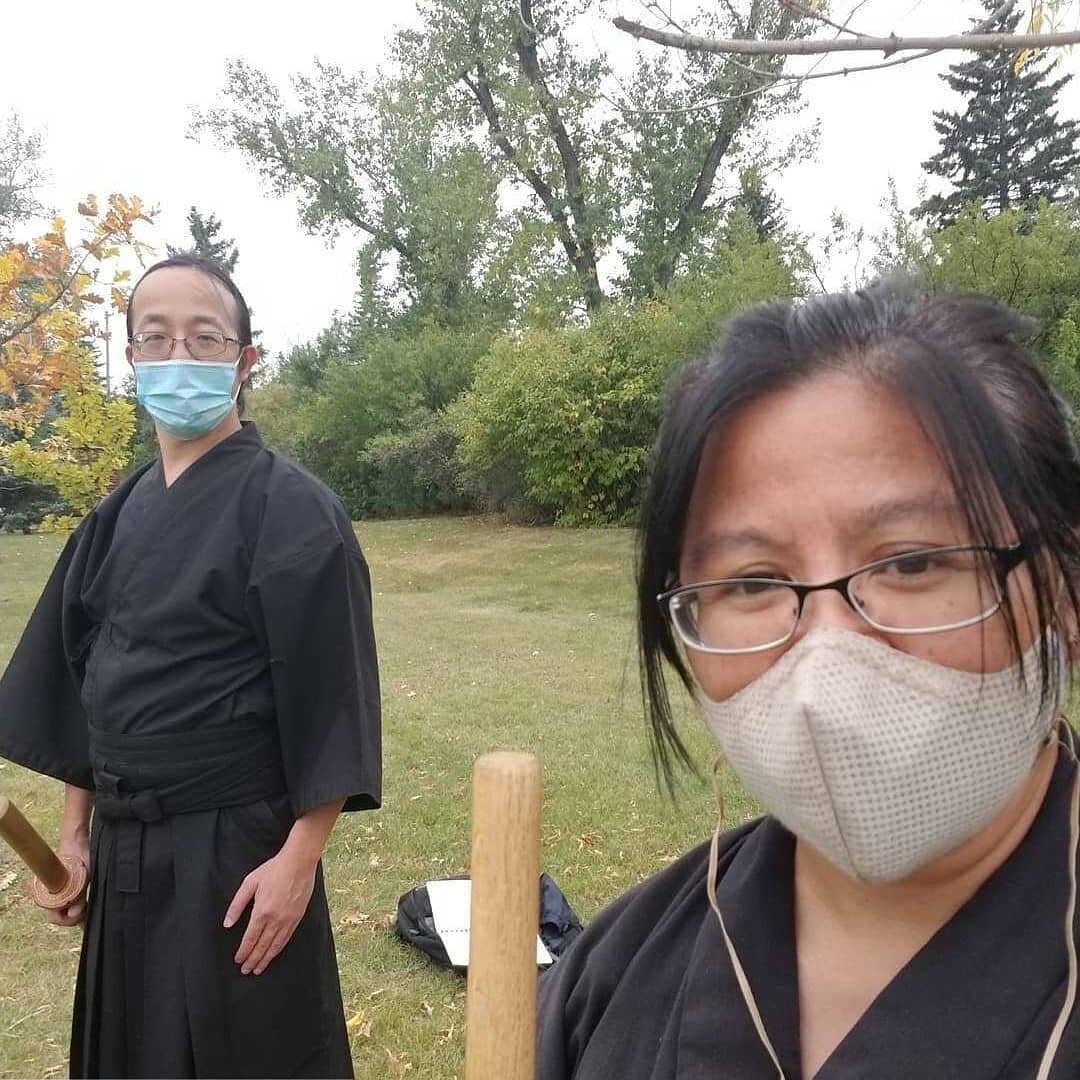 #Repost @kamusokai (@get_repost)
・・・
A very hazy day for park training today. We hammered through our partner kihon and kata for Jodo before lunch. #jodo #japaneseswords #jo #martialartslife #martialart #martialarts #yycswordarts #yycmartialarts #jap