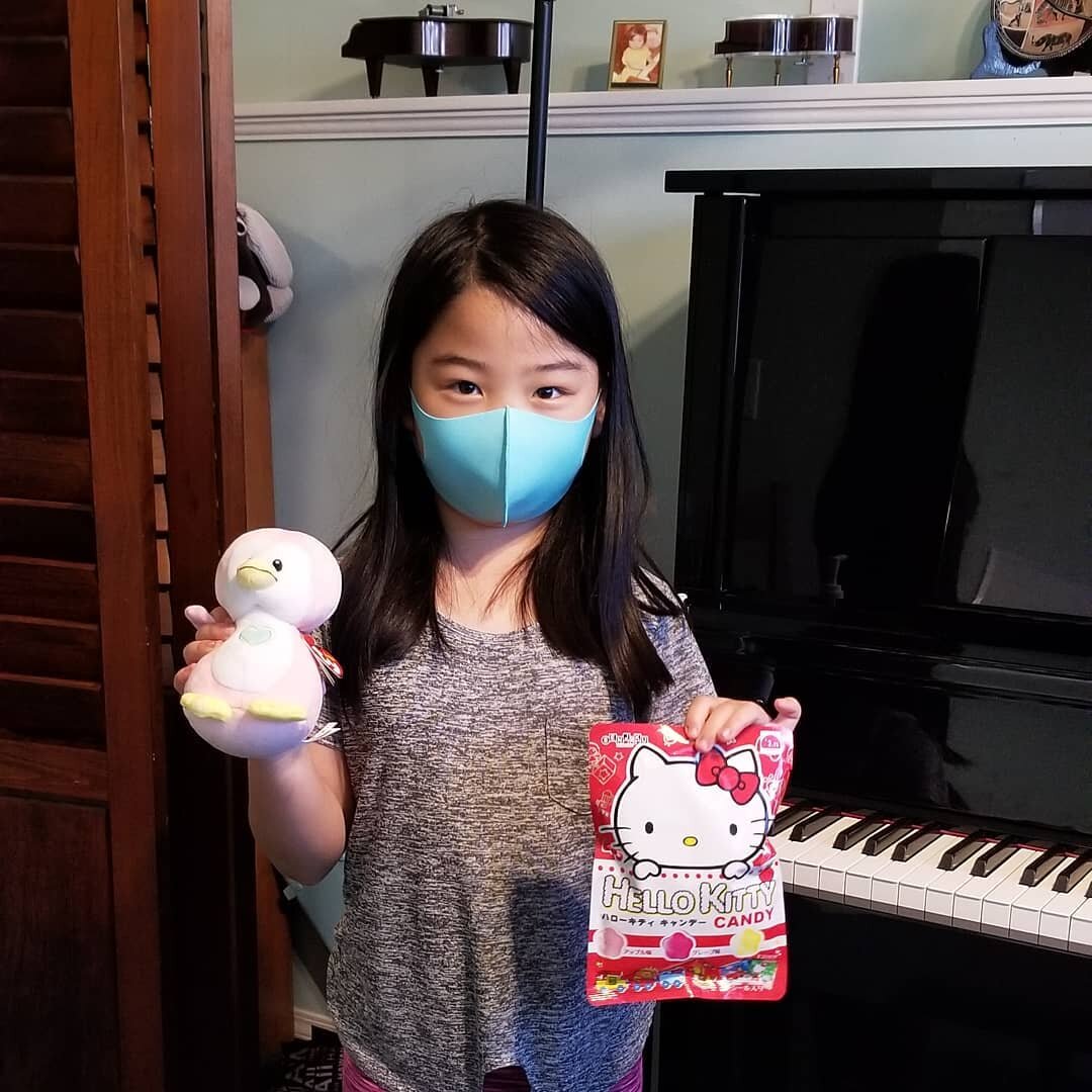 This young go-getter has been practising hard since we resumed lessons in July. Her hard work has paid off! Today, she earned enough Maestro Bucks to take home two prizes. #goodjob #practicemakesconsistent #studentincentives #studentprizes #penguins 