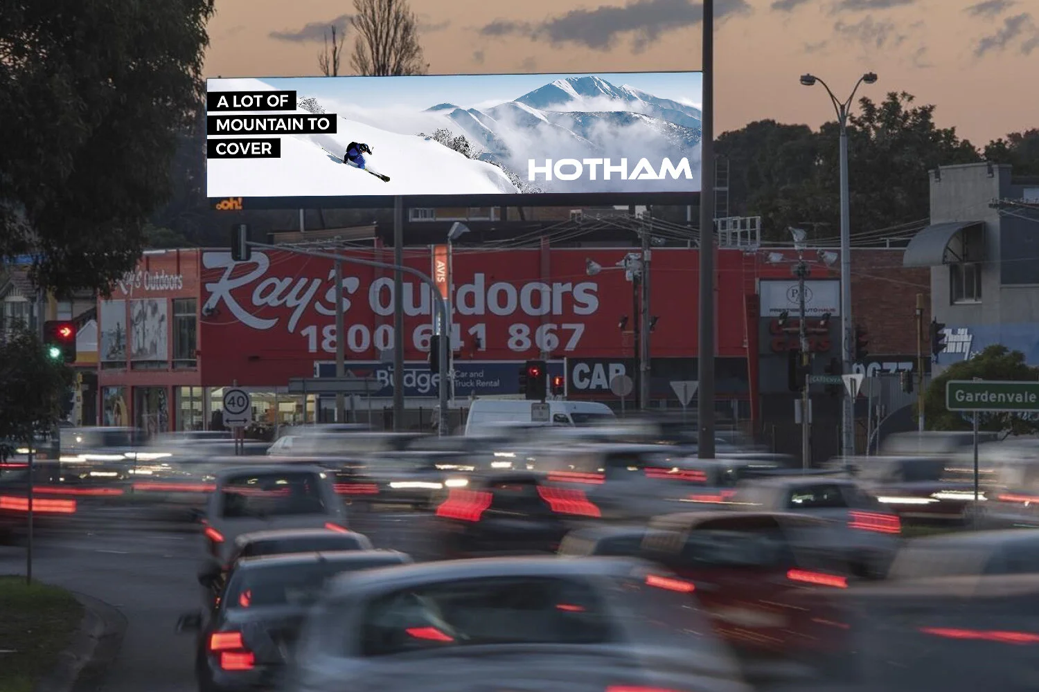  Hotham oOh! Outdoor Advertising, Brighton digital billboard. MDW Graphic Designers Albury Wodonga 