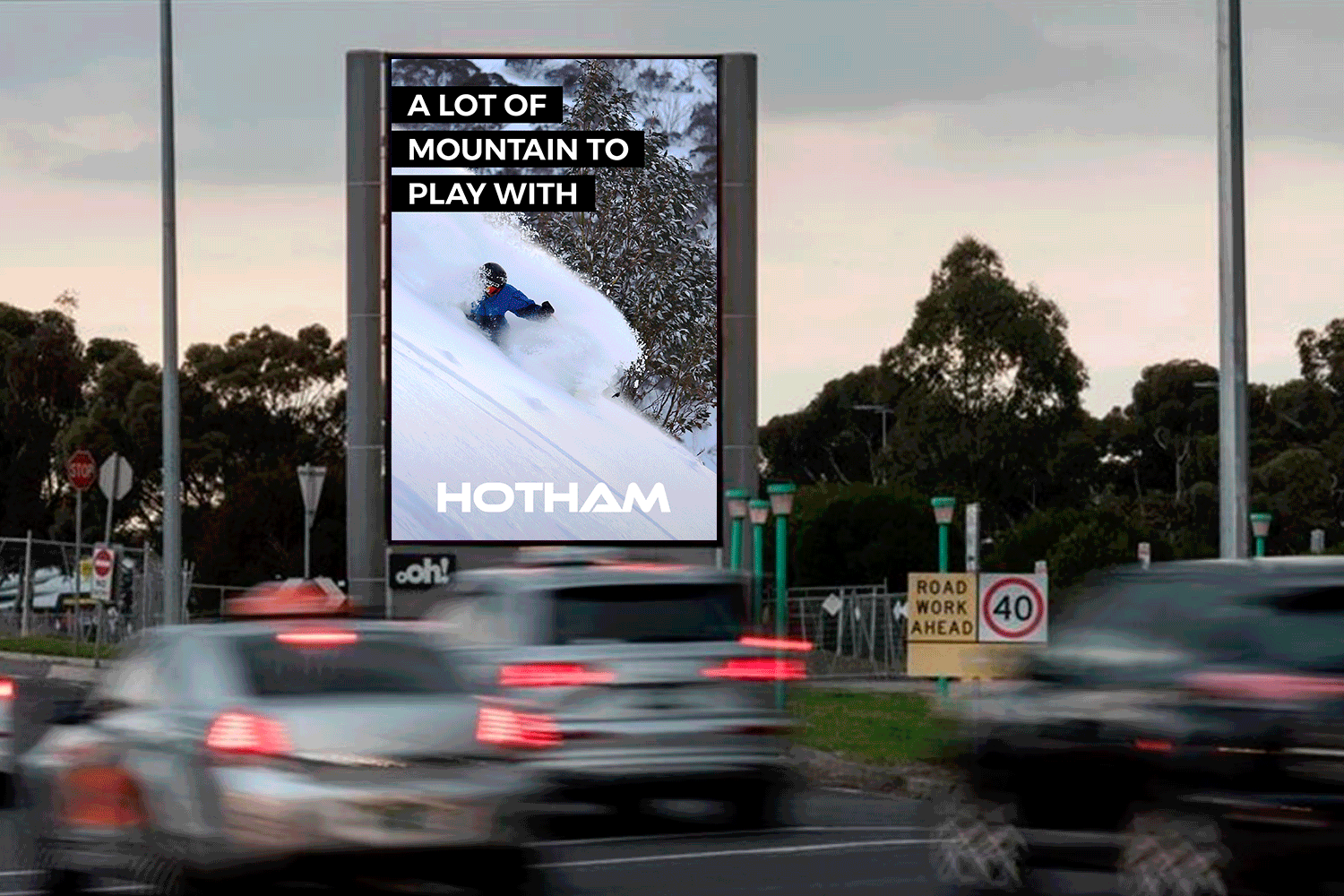  Hotham oOh! Outdoor Advertising, Melbourne Airport digital billboard. MDW Graphic Designers Albury Wodonga 