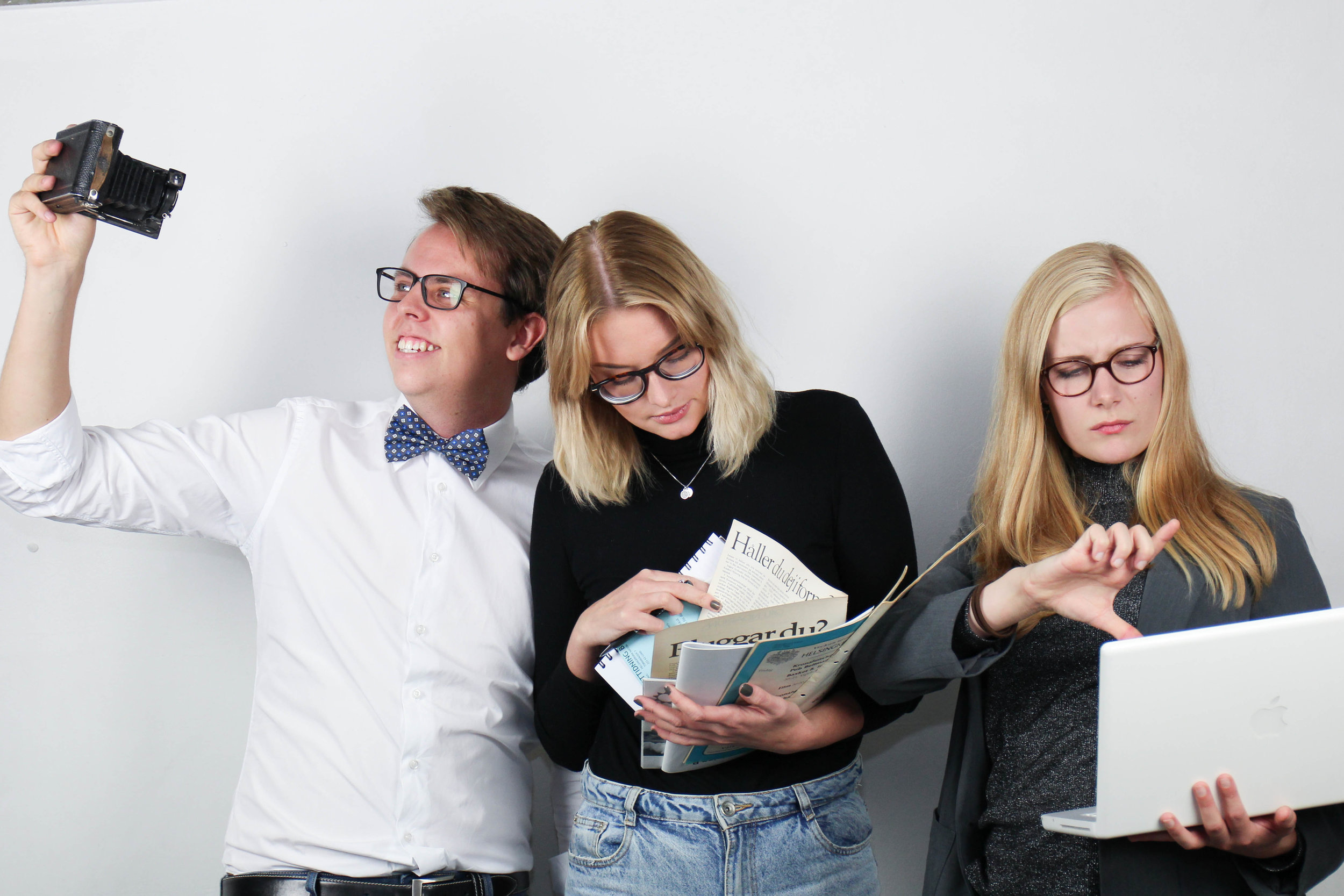 Erik Månsson, Emelie Malmquist and Sissela Svärdh, PR foremen.
