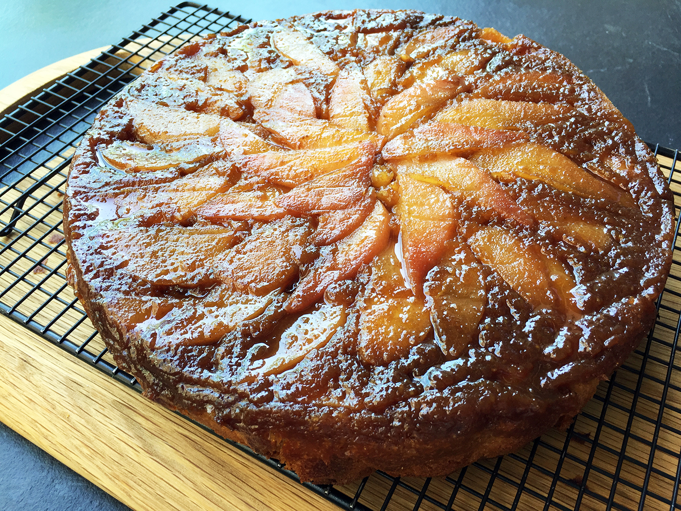 Pear & Almond Upside Down Cake