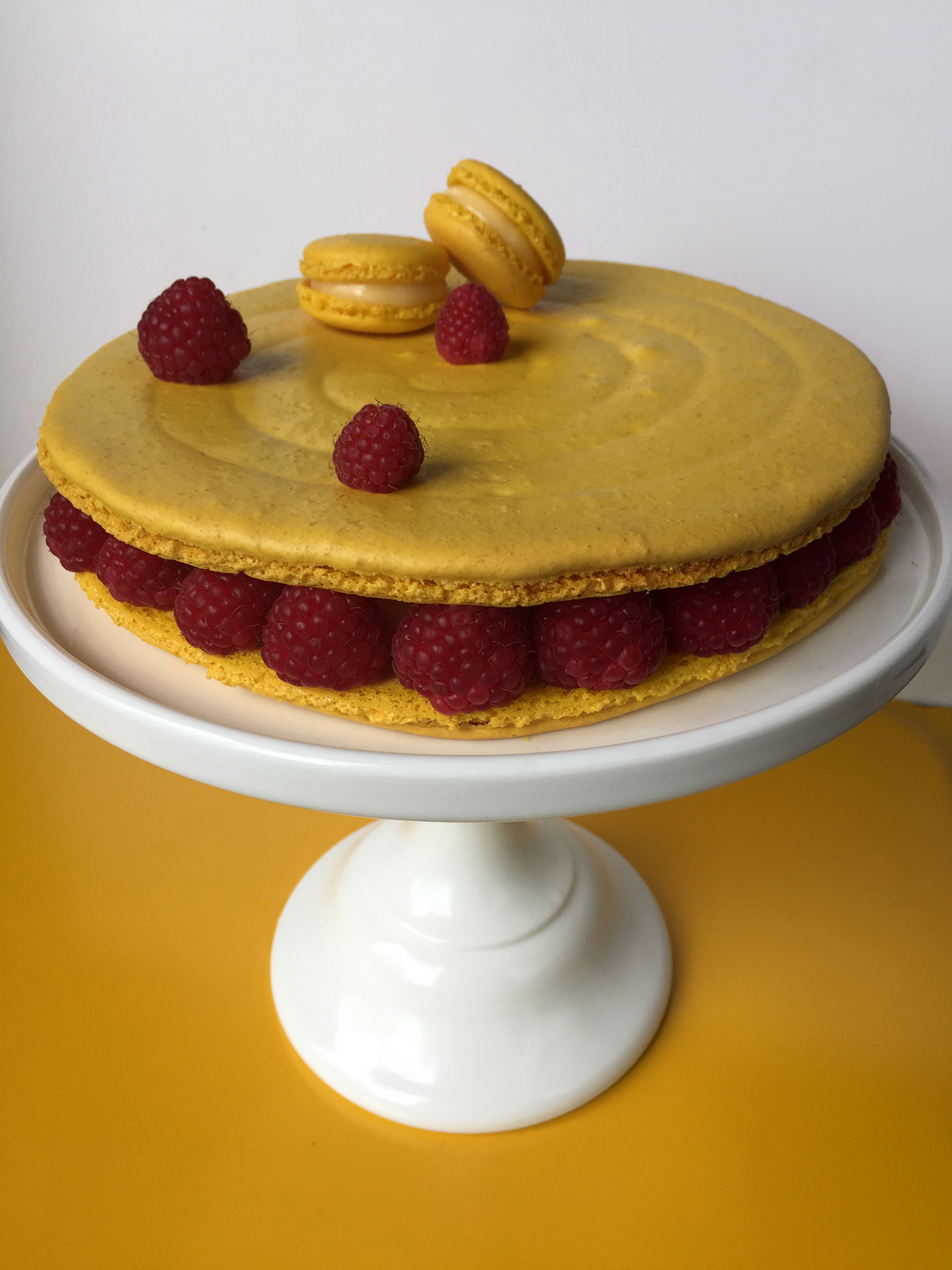 Lemon & Raspberry Macaron Cake Recipe Coming Soon...