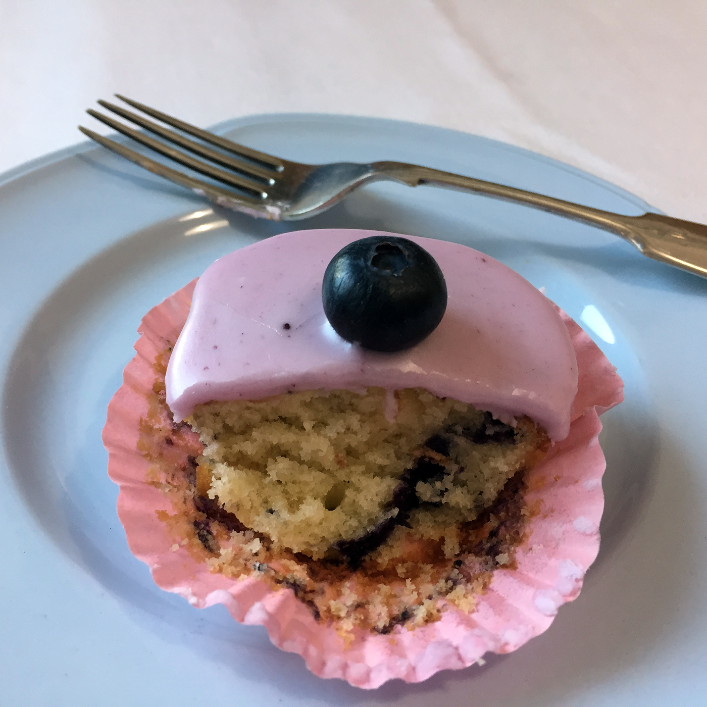 Gluten Free Fairy Cakes with Blueberry Reduction