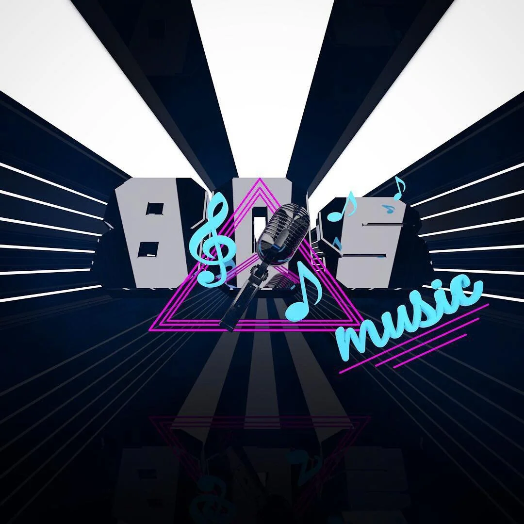 80's music #cinema4d #music #neon #c4d #3D #cgi #80s #render #notes #microphone #reflection #triangle #love #maxonc4d #daily