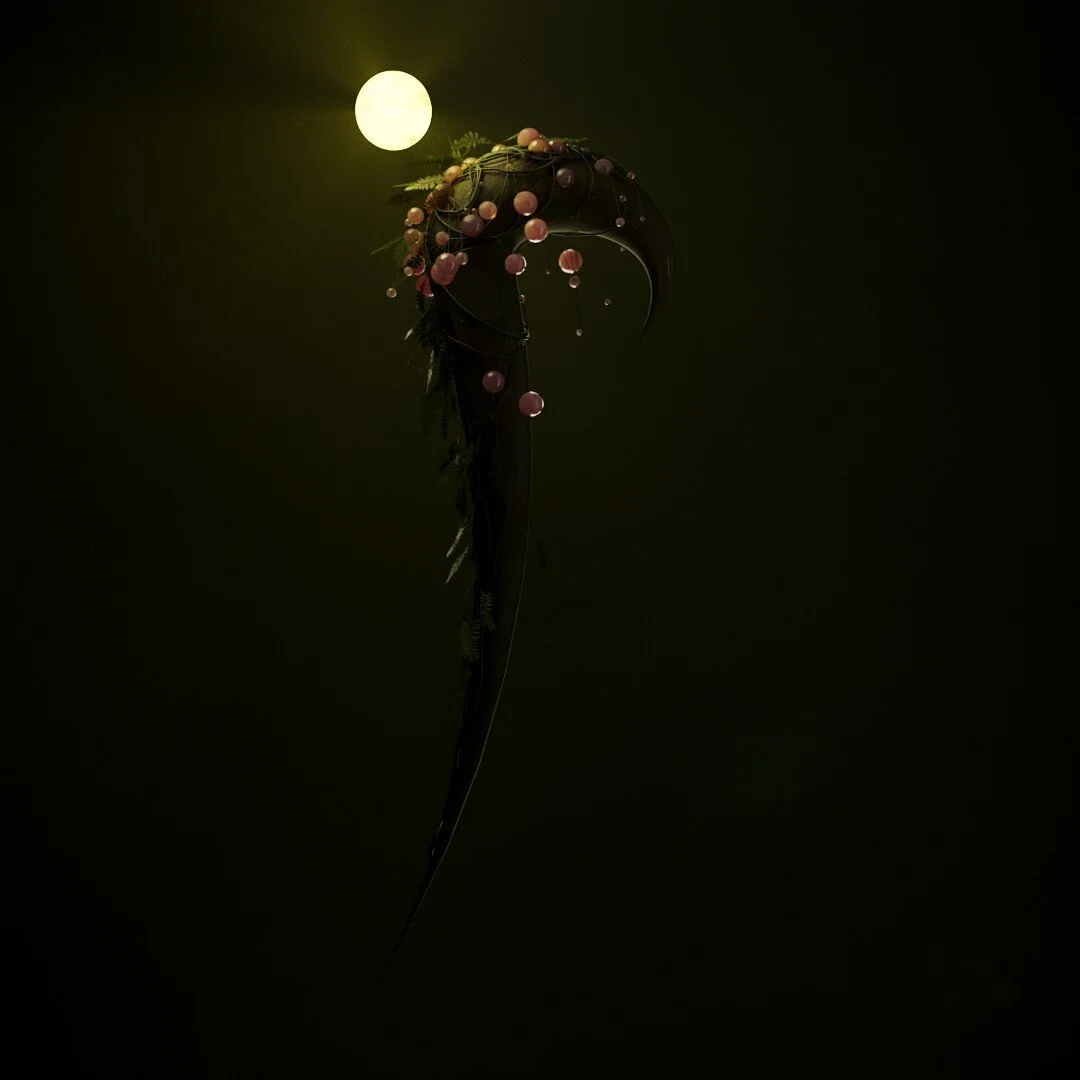 jp #5 
#3dart #maxon #cinema4d #insydium #motiondesign #design #cgi #logo #daily #render #redshift #plant #fern #fruit #picoftheday #art #exploration #nature #moon #natural #glow #environment