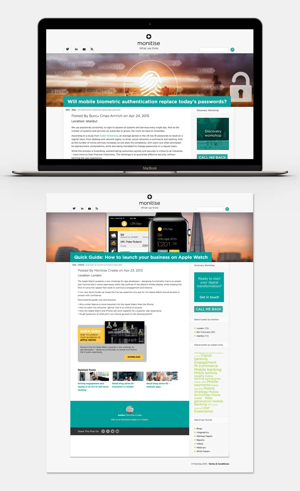 Banners and digital assets for the company's blog and website
