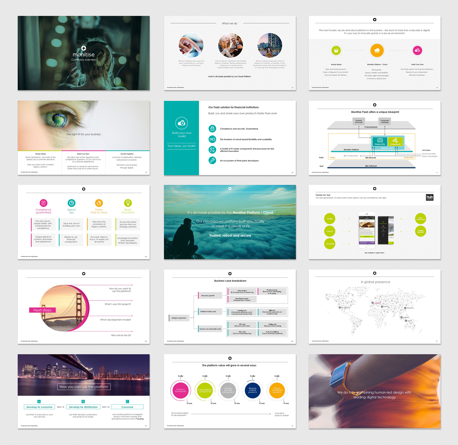 Examples of presentation slides